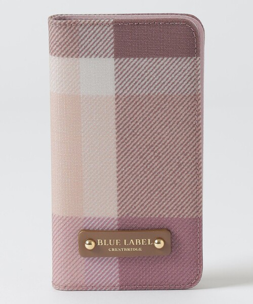 モバイルケース ≪iPhone14対応≫クレストブリッジチェックPVCケース LABEL BLUE