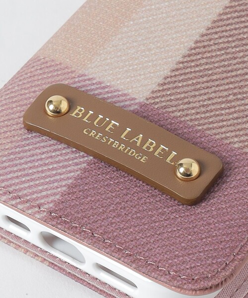 モバイルケース ≪iPhone14対応≫クレストブリッジチェックPVCケース LABEL BLUE