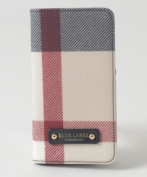モバイルケース ≪iPhone14対応≫クレストブリッジチェックPVCケース LABEL BLUE