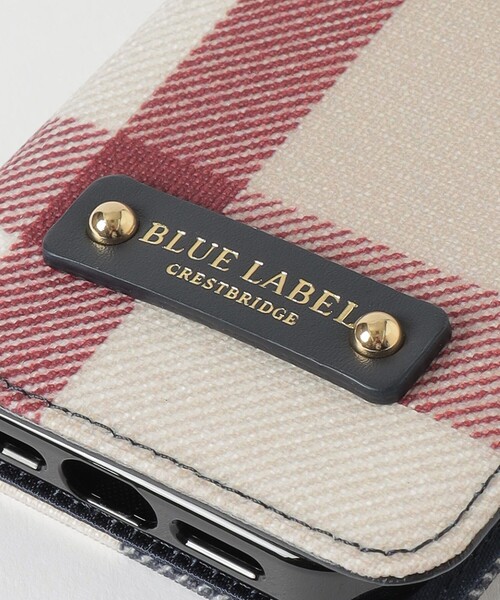 モバイルケース ≪iPhone14対応≫クレストブリッジチェックPVCケース LABEL BLUE