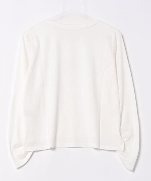 tシャツ 箔プリントロゴ袖先ギャザーロンT レディース SALE】箔プリントロゴ袖先ギャザーロンT - 12Twelve Agenda