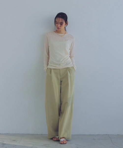 DRESSLAVE チノパン drychino stitch skort belted pants