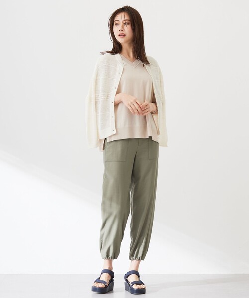 ニット セーター 「洗える」COTTON LINEN Vネック ニット レディース ニット セーター 「洗える」COTTON LINEN Vネック レディース
