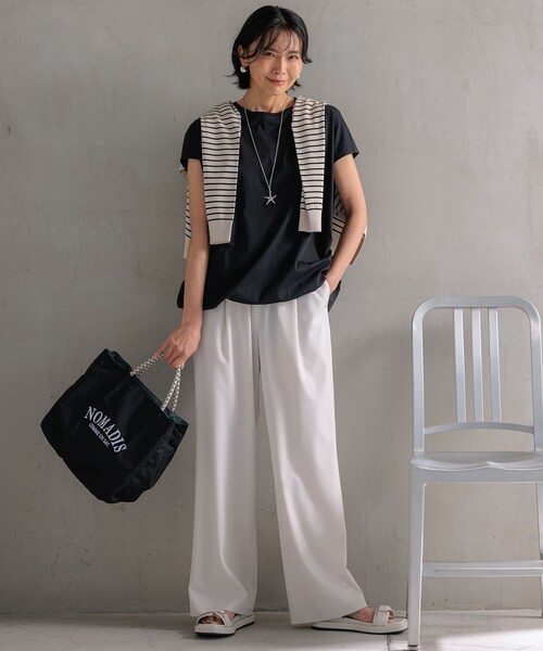 イエナ2023AW  2WAYストレッチワイドパンツグレーB〈未使用品〉３８ 洗える】2WAYストレッチツイル ワイドパンツ