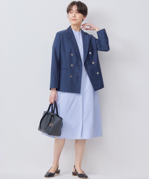 ６ROKUネイビー ダブルブレスト テーラードジャケット ユアーズ ur's テーラードダブルブレストジャケット （ネイビー