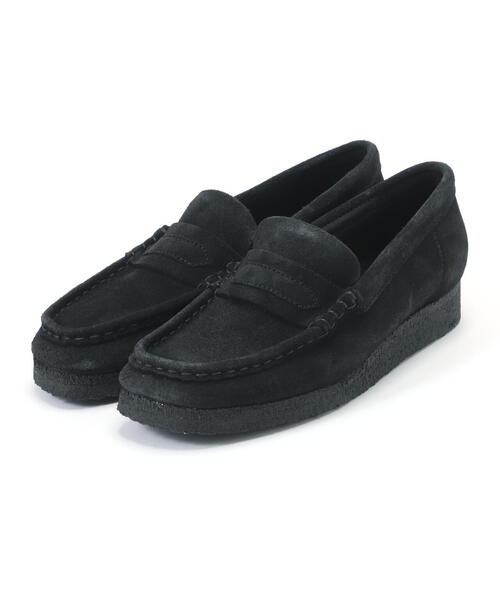 Clarks ブラック モカシン 23cm Clarks デッキシューズ モカシン CLRAKS/クラークス WALLABEE