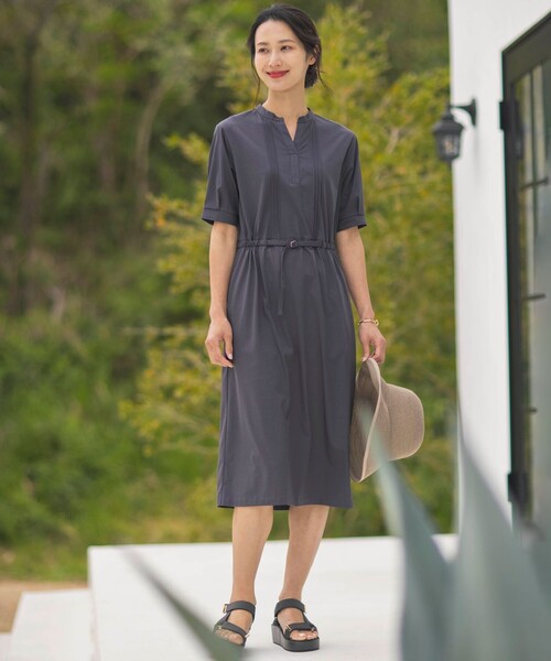J.PRESS ワンピース 「接触冷感・洗える」プレーティング