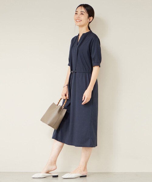 J.PRESS ワンピース 「接触冷感・洗える」プレーティング