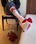 ハイソックス 靴下 ロング丈ラインソックス 靴...の詳細画像4