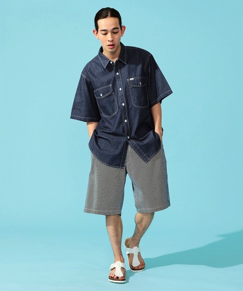 Lee（リー） シャツ ビッグワークポケット ハーフスリーブデニムシャツ