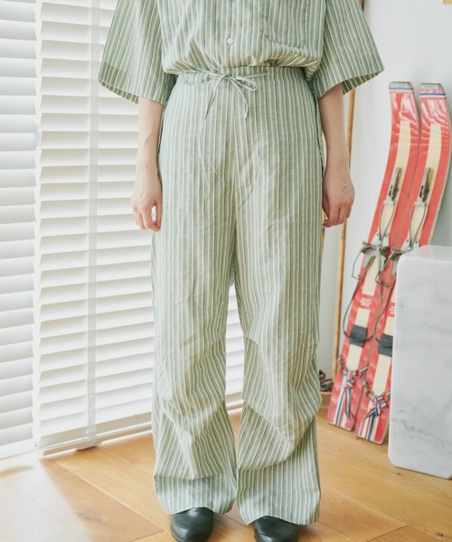 Camphor wood シャツ stripe relax pajamas shirts / ストライプ