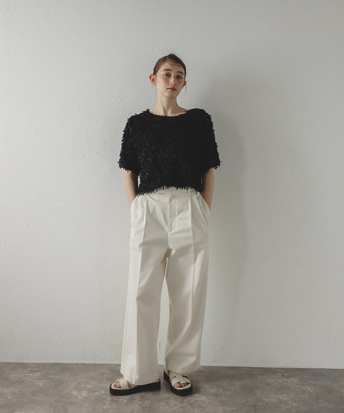 MINERTE tシャツ 「MINERTE」fringe tops / フリンジトップス