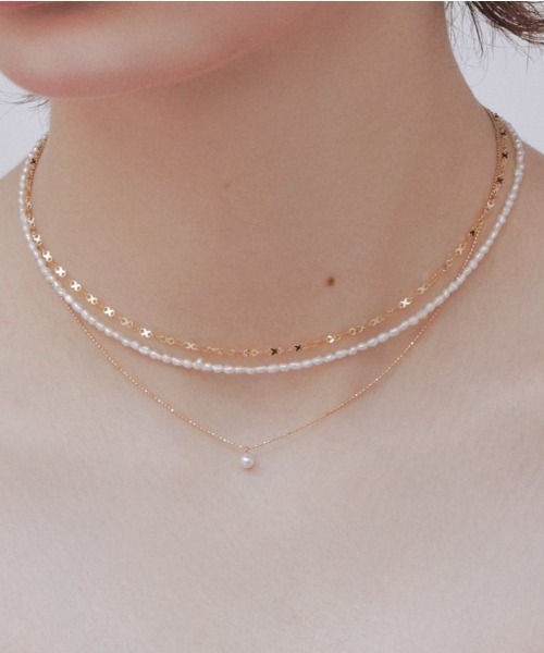 les bonbon ネックレス 「les bonbon」 stardust pearl necklace