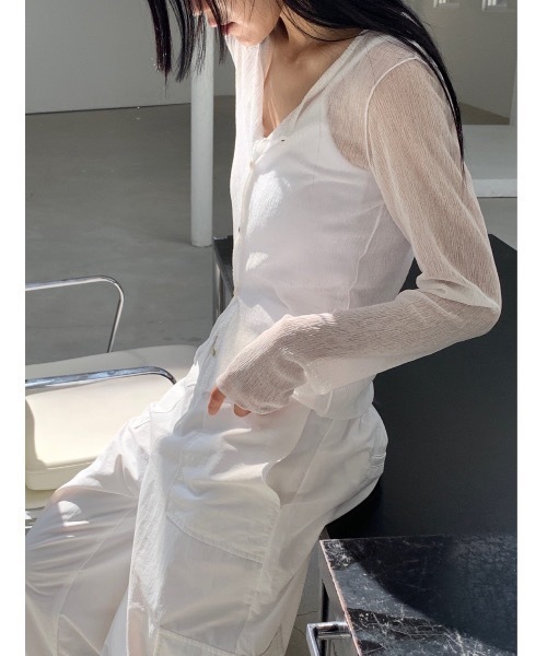Didot.showroom カーディガン リンクルシアーカーディガン
