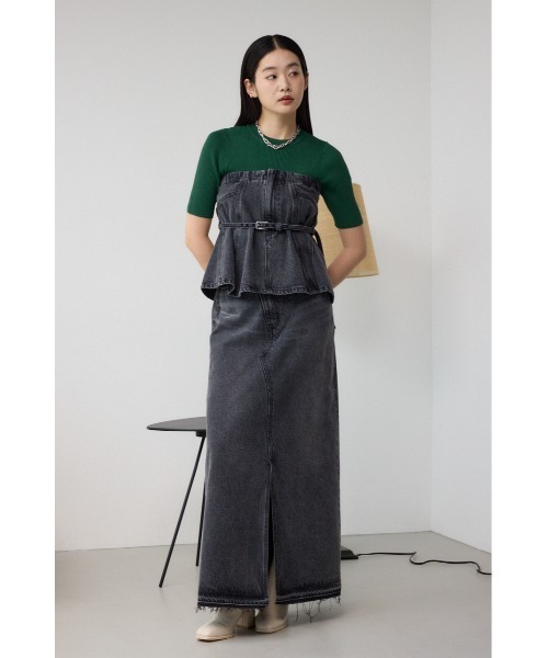 AZUL BY MOUSSY デニムスカート DENIM オーバーラップロング
