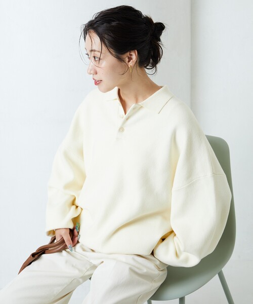 新品未使用タグ付き Sustainableレイヤードポロニットプルオーバー FREAK'S STORE ニット セーター 限定展開 ポロ プルオーバー