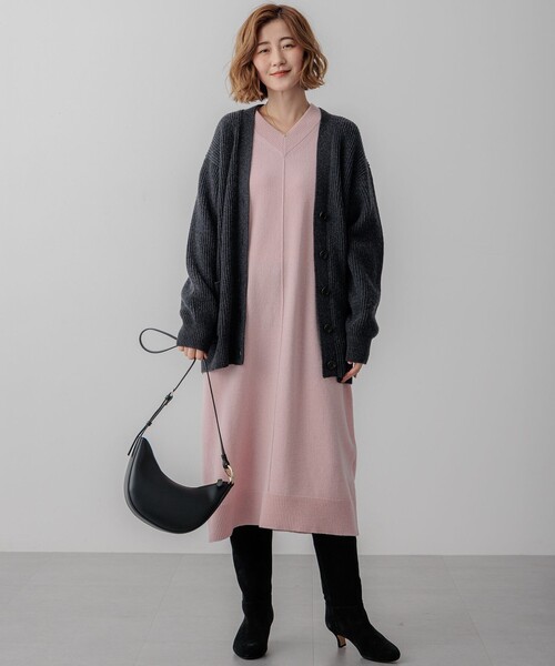 カーディガン 「洗える」カシミヤブレンド ニット レディース