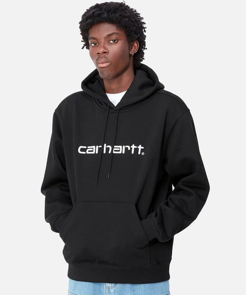 Carhartt 黒 フード付きパーカー Carhartt（カーハート）の「カーハート プルオーバーフーディー