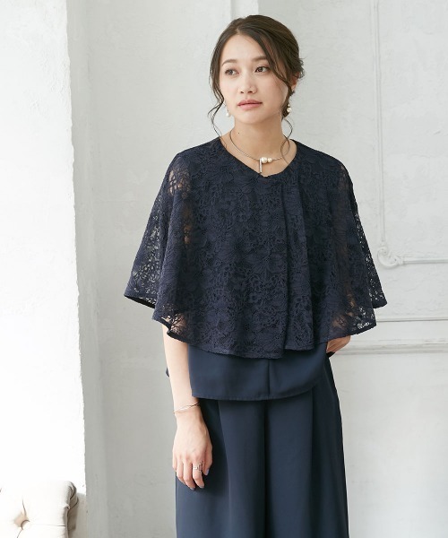 Jolie et Jolie（ジョリー エ ジョリー） パンツドレス 前開きレース