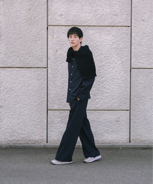 ジャケット・アウター Cotton pajama shirt jacket HONE シャツ pinstripe pajama shirt jacket/ ピンストライプ