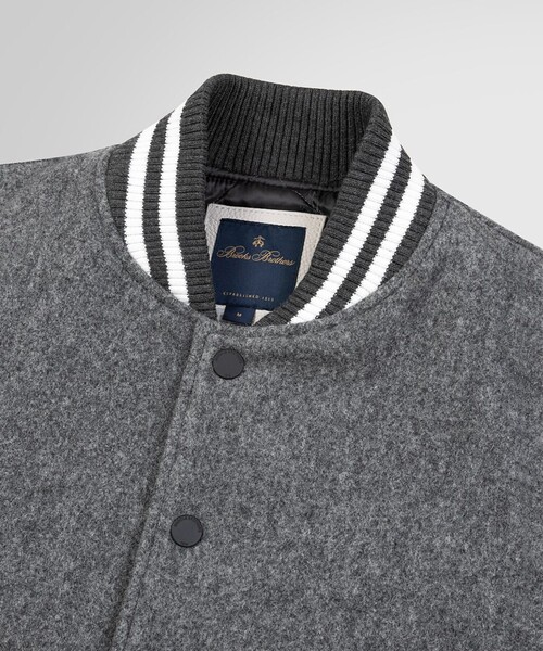 BROOKS BROTHERS ウールブルゾン　Mサイズ BROOKS BROTHERS ブルゾン アウター ウール/カウレザー バー