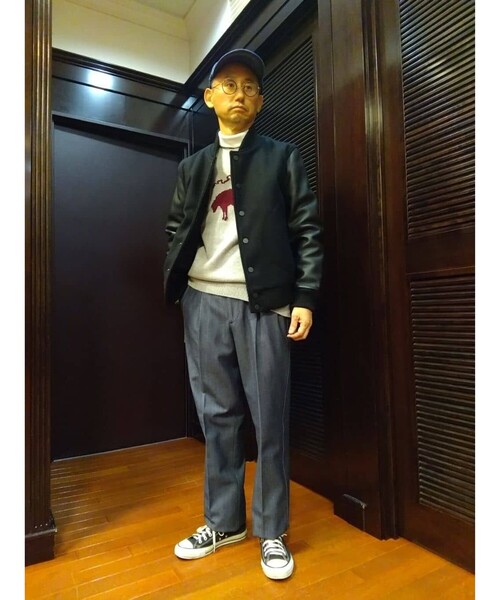 BROOKS BROTHERS ウールブルゾン　Mサイズ BROOKS BROTHERS ブルゾン アウター ウール/カウレザー バー