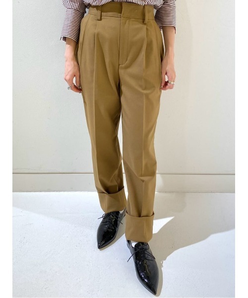 allureville パンツ タックテーパードパンツ レディース