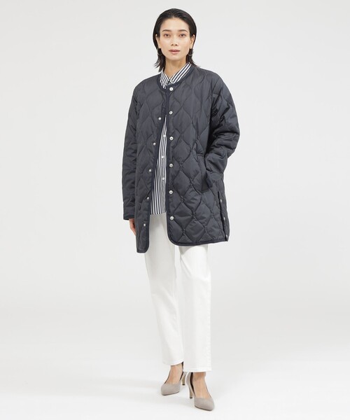 美品EVEX by KRIZIA レディースダウンコート　撥水　42 Lサイズ SANYO Style EDITION掲載】【ウォッシャブル・放電テープ付】マット