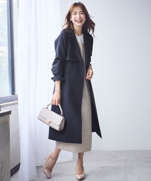 未使用級✨13万 フォクシー アスターコート ウォータープルーフワンピース 38 T/Fクリーンクールワンピース｜WOMEN｜250HSF83-048D｜AZUL BY MOUSSY