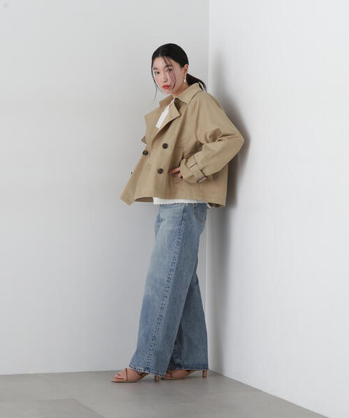 N.N. Natural Beauty Basic 今季　ショートトレンチコート N.Natural Beauty Basic トレンチコート コート 袖バックル