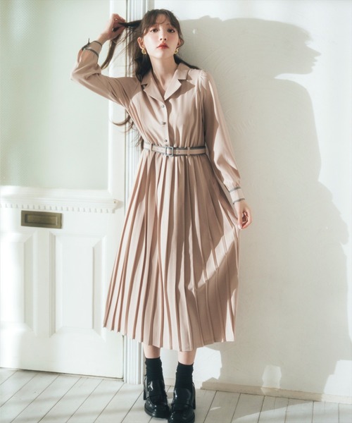 REDYAZEL（レディアゼル） ワンピース バイカラープリーツシャツ