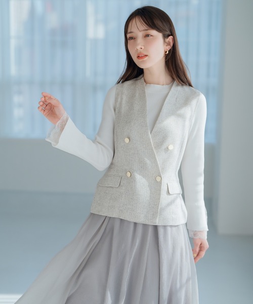 あんず◆ミッシュマッシュ 新品 シャーリングレース袖切り替えニット/他3点 レース刺繍衿ニット/MM518309 – MISCH MASCH|31 Sons de mode