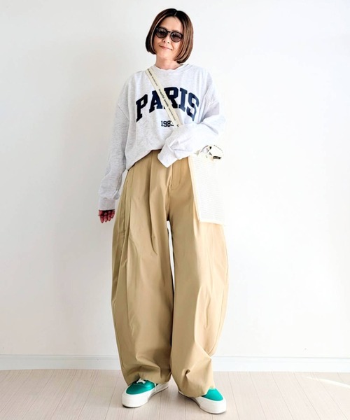 notch. パンツ 「 notch. by yui 」タックワイドコクーンパンツ