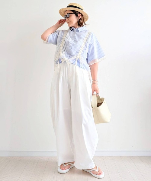 yu★ MEER.ワイドコクーンチノパンツ　ネイビー WIDE COCOON CHINO PANTS /NYV - MEER.