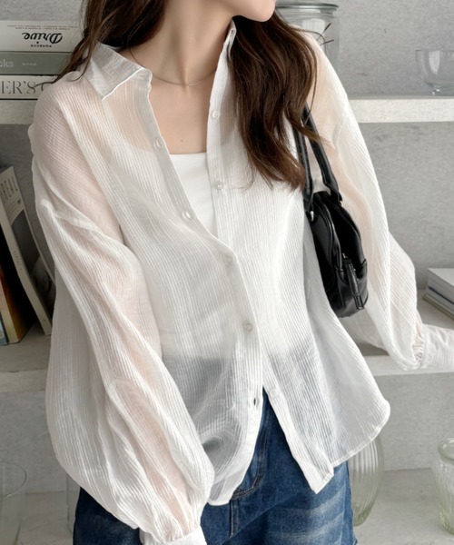 ブラウス シャツ GRAYS レディース axes femme ブラウス シャツ グラデーションシャツ レディース