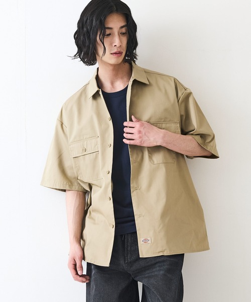元気☀️様ライトブラウン38翌日発送 Dickies シャツ 「DICKIES/ディッキーズ」ライトTCツイルワーク