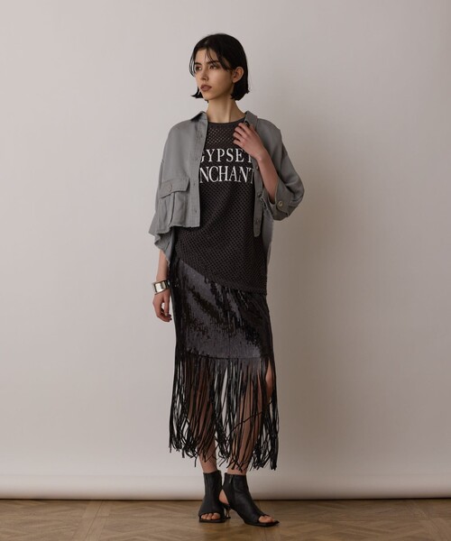 ブラウス シャツ ハーフスリーブルーズシャツ レディース