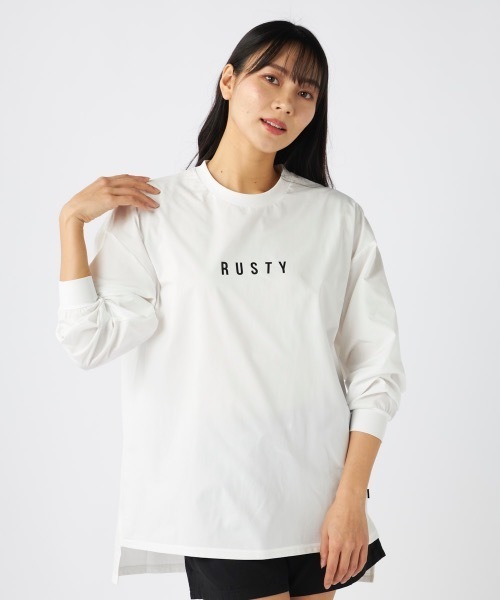 RUSTY（ラスティ）_レディース_長袖シャツ【ブラック(PEW)】_955100 RUSTY RUSTY/ラスティ レディース 長袖 ラッシュガード Tシャツ