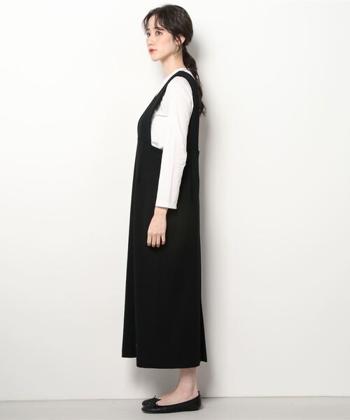 「SACRA」 サロペットスカート 38 ブラック レディース_画像2