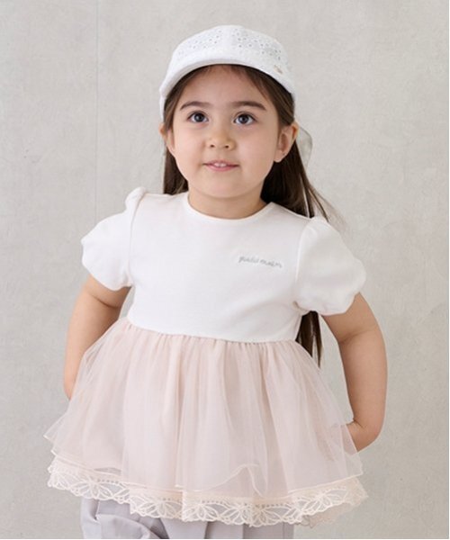 tシャツ 「リンク」シアーペプラムドッキングT(キッズ) キッズ 子供服 女の子 | petit main | 01