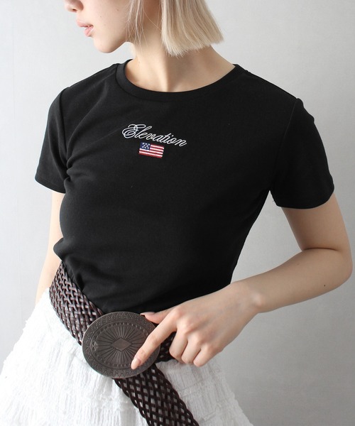 tシャツ スピンロゴ S/S Ｔシャツ レディース Spick＆Span tシャツ ロゴショートTシャツ レディース