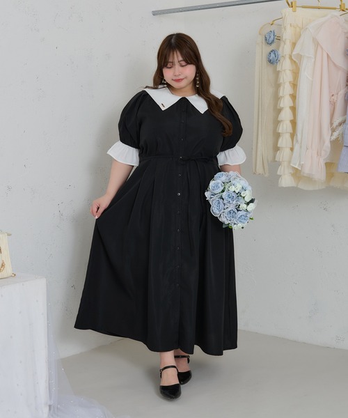 ワンピース 半袖 R3304【ZARA】半袖ワンピース ポロ襟 パイピング ハーフジップ