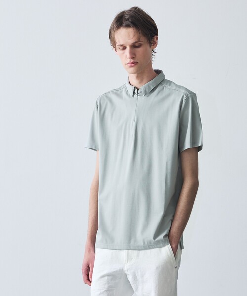 5351 POUR LES HOMMES ポロシャツ スリットジップ ポロシャツ メンズ 