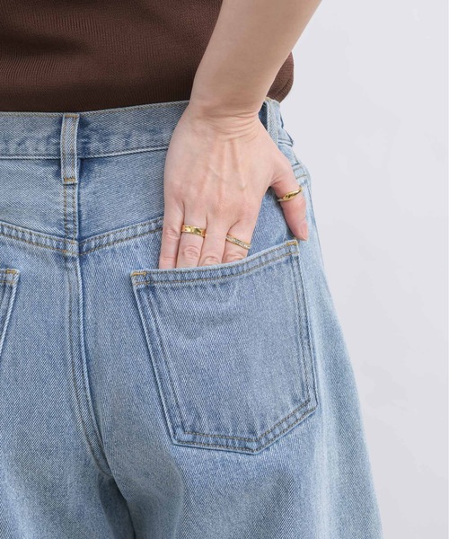 [NEUNA] обработка Denim брюки MEDIUM голубой женский 
