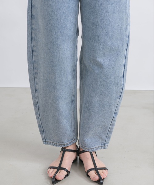 [NEUNA] обработка Denim брюки MEDIUM голубой женский 