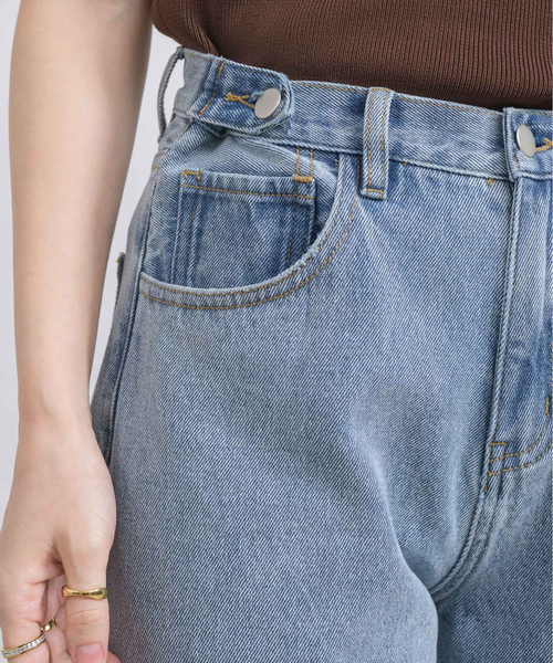 [NEUNA] обработка Denim брюки MEDIUM голубой женский 