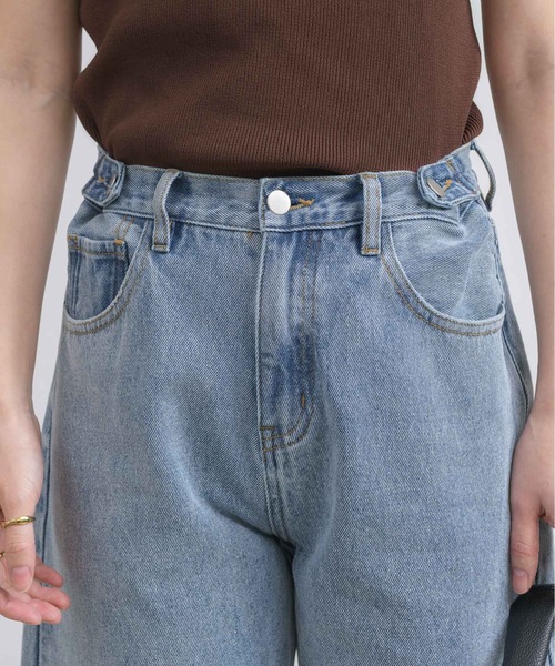 [NEUNA] обработка Denim брюки MEDIUM голубой женский 