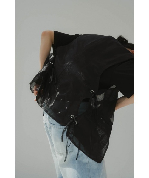 ベスト ジレ sheer undulate gillet (unisex) レディース メンズ