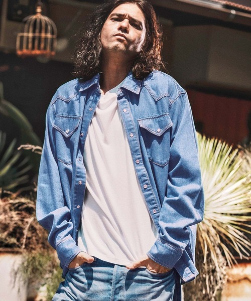 WONDER WALL MOTEL シャツ ms6139- DENIM SHIRT デニムシャツ メンズ