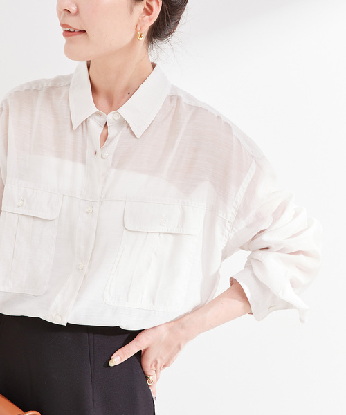 ブラウス シャツ プラケットチャンキーシャツ レディース KOEISTORE シャツ レディース ロングシャツ ブラウス 春 夏 春夏